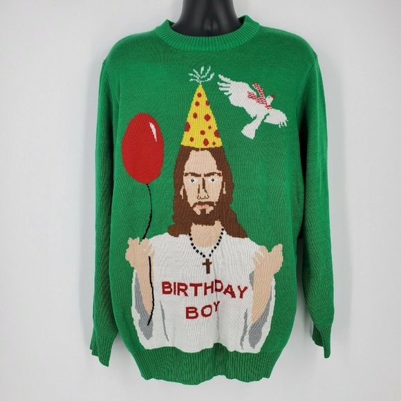 Tipsy Elves Other - Tipsy Elves Jesus Christ Birthday Sweater XXL NWT
